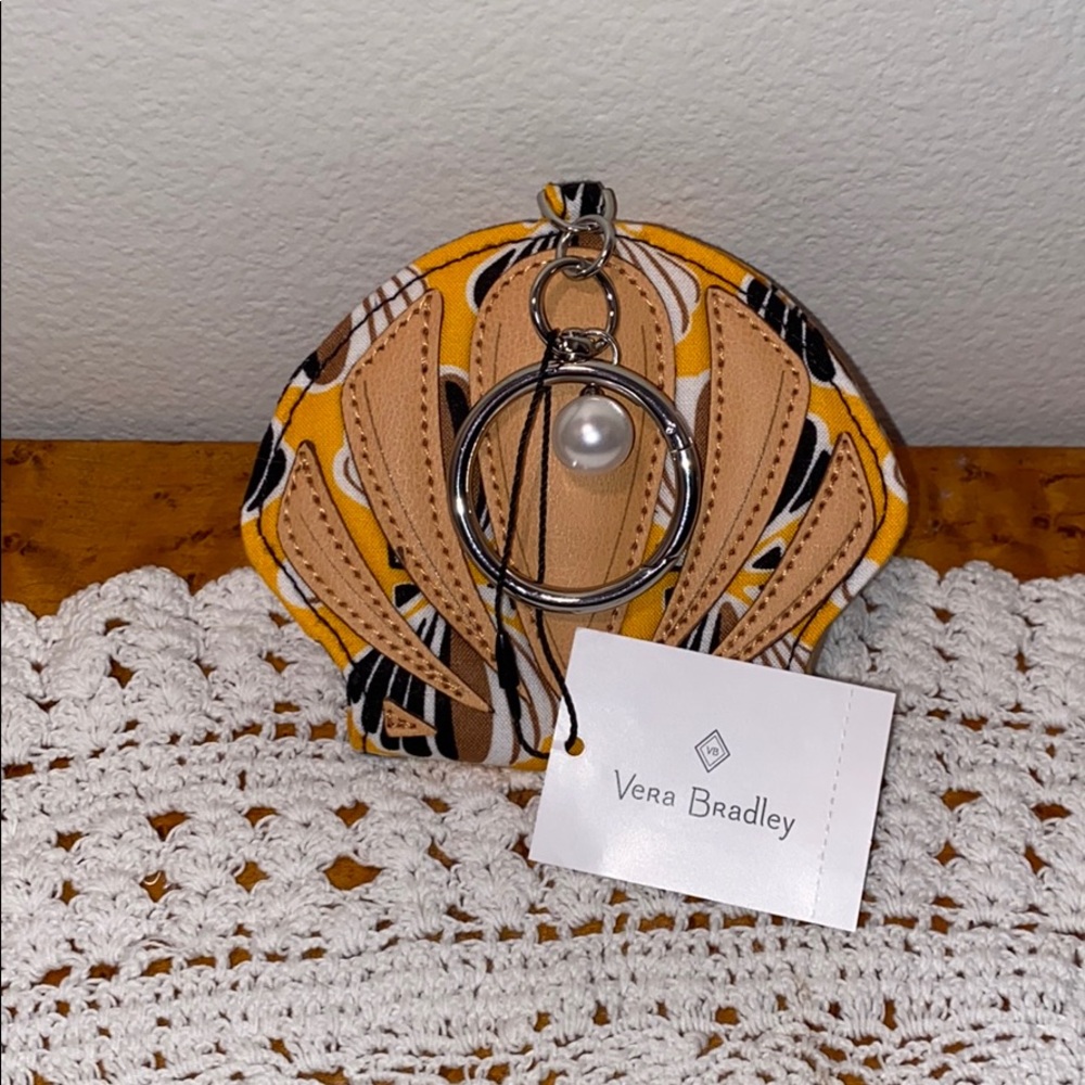 Vera Bradley Vachetta Brown Clam Bag Charm! NWT!!